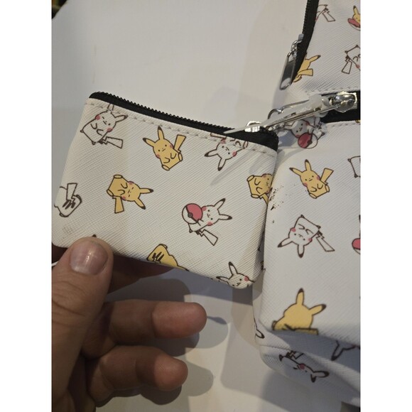 Pokemon Kids’ Pikachu Electric Type 11” Mini Backpack by Bioworld White NWT - Picture 2 of 5